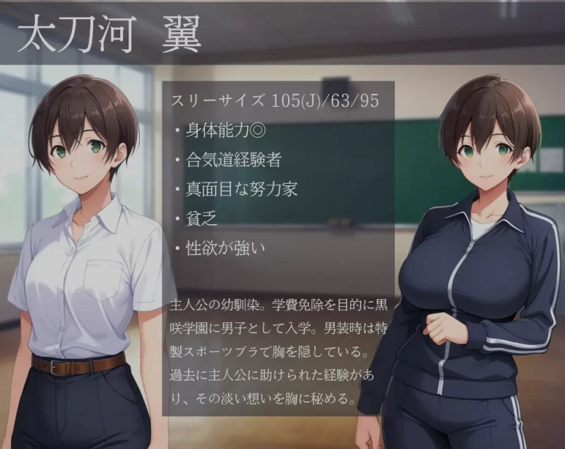[PC/日式SLG/中文] 女子宿舍NTR男校 ～男校入学的女扮男装女生 [1+600M][百度盘]