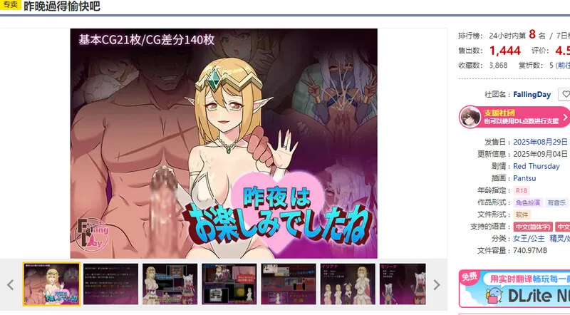 PC-RPG DL8月新作 被NTR 昨晚过得愉快吧 V1.0.5 DL官中 [1+1G][百度盘]