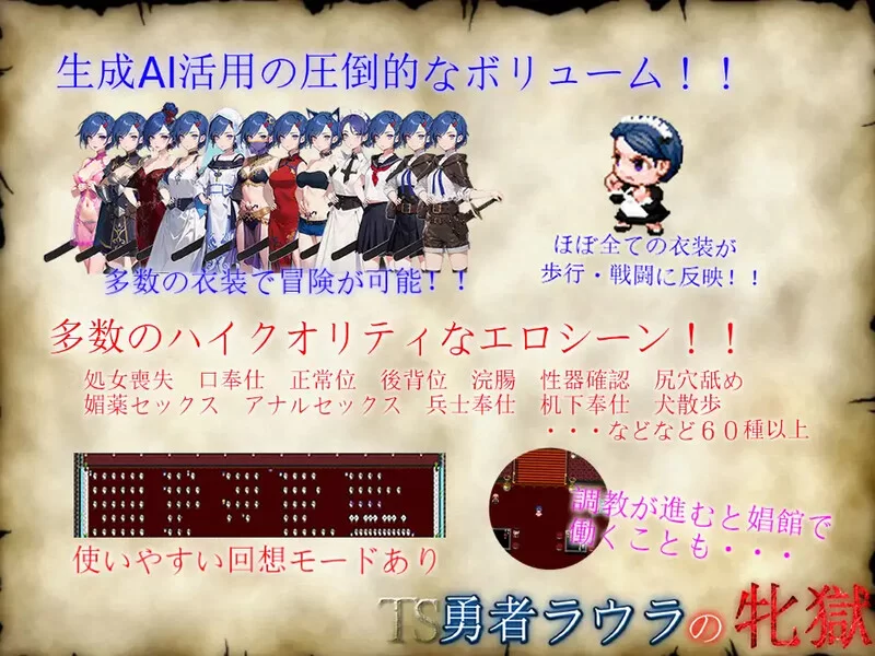 PC-RPG DL8月新作 AI生成 TS勇者劳拉的雌狱 V1.0.1 AI汉化 [1+2.1G][百度盘]