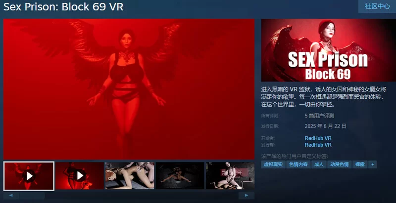 PC-3D DL8月新作 互动/全动态 性爱监狱：69 区 VR STEAM官中 [1+6G][百度盘]