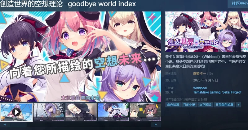 【拔作ADV/纯爱后宫/官中】创造世界的空想理论V1.0.1 STEAM官中 [1+3.7G][百度盘]