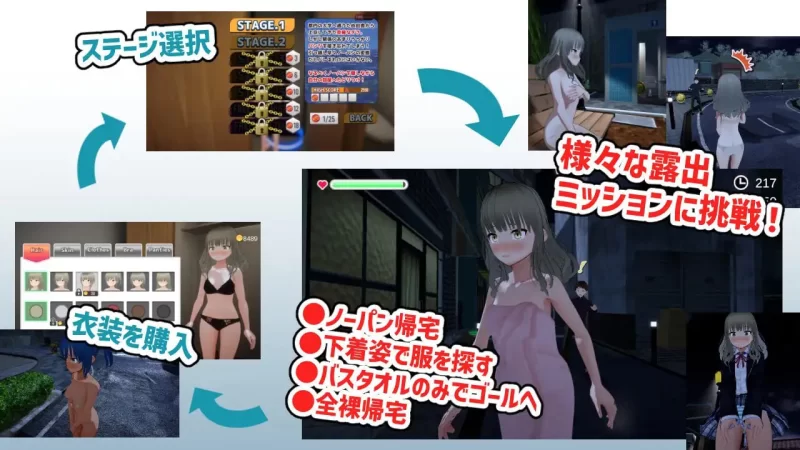 [3D露出/动态/更新/PC] 全裸回家～草薙凪沙想回家v2.0 生肉版 [1+1.7G][百度盘]