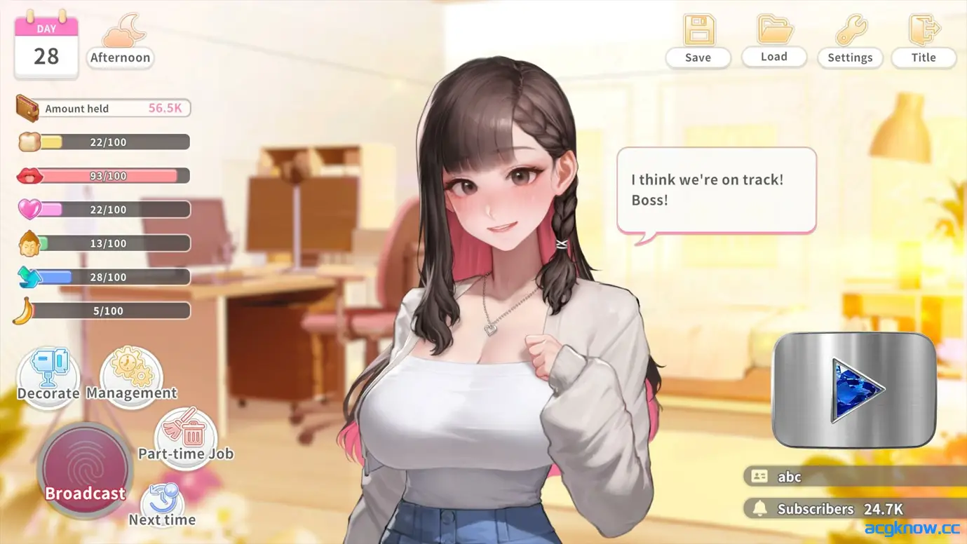 [PC][日系SLG/官中/全动态]直播吧！VTuber训练！Streaming ON!VTuber Training 官方中文步兵版[698M]