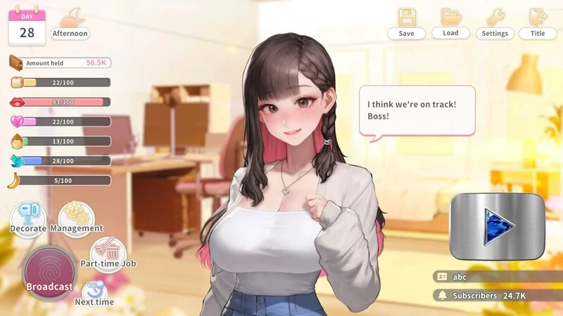 PC-SLG 养成/动态 直播启动！VTuber出道指南V1.0 AI汉化 [1+700MB][百度盘]