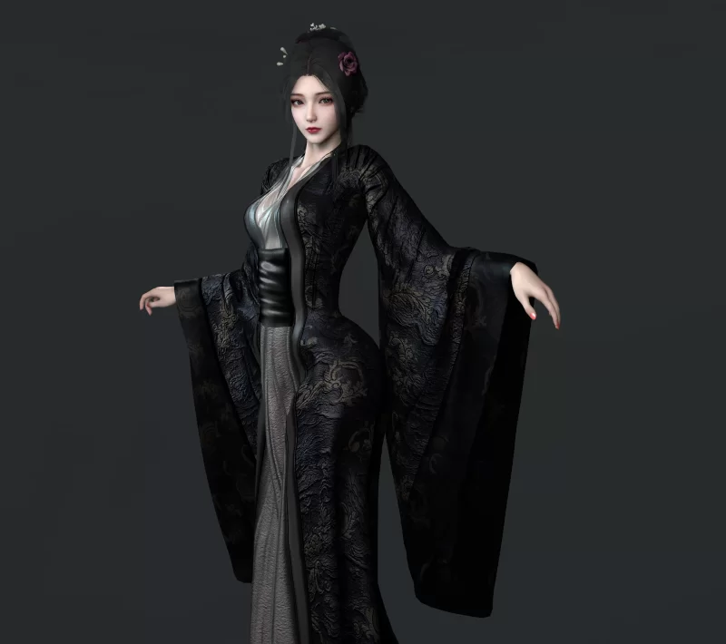 (PC)vam Archer.QYNguzhuang.1黑衣古风美女 [1+532M][百度盘]