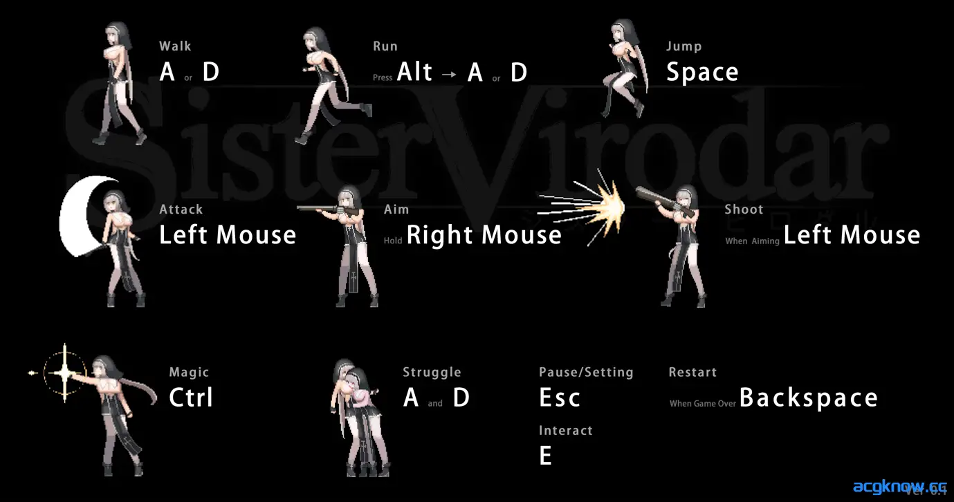[PC] [像素ACT/官中/全动态] 维拉达尔修女 Sister Virodar Ver0.18 官方中文版 [394M]