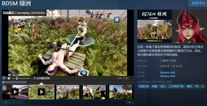 PC-SLG 放置/3D/全动态  BDSM 绿洲 STEAM官中 [1+3.50GB][百度盘]